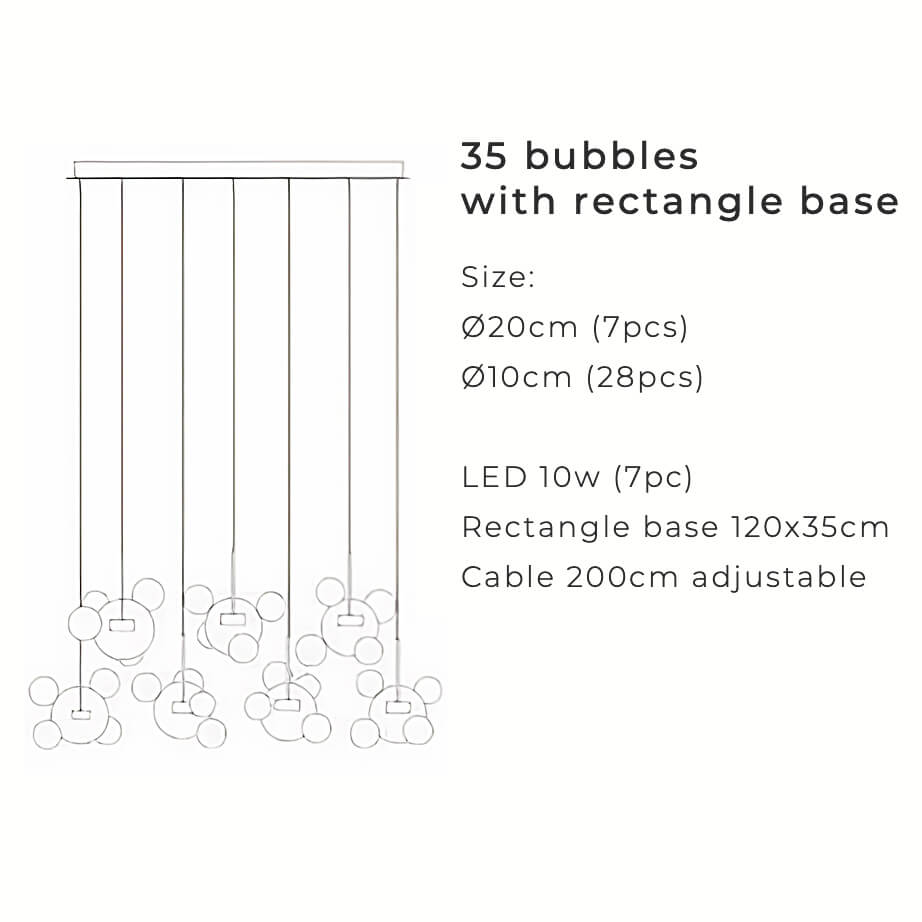Nordic Snowball Glass Chandelier With Matte Or Clear Orbs - OpalDwell