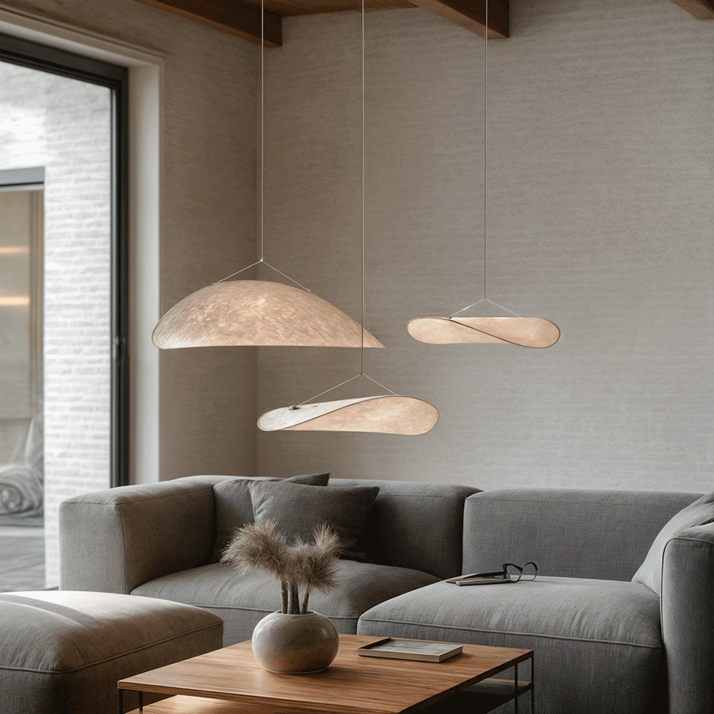 Lyra Premium Silk Leaf LED Chandelier With Nordic Glow OpalDwell