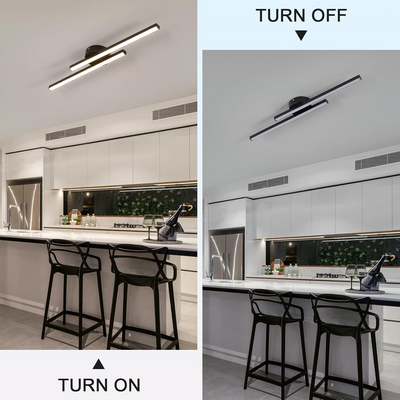 LumenVale Minimalist Aluminum LED Semi Flush Ceiling Light For Living Rooms OpalDwell