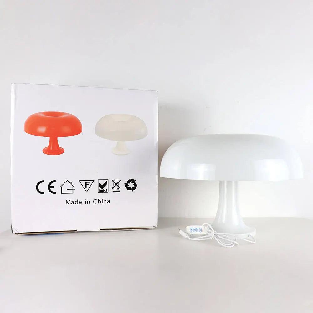 Noa Nordic Mushroom LED Night Lamp In Bedroom & Living Room - OpalDwell