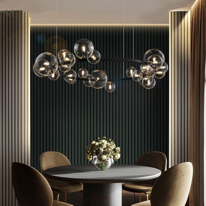 NoirLuxe | Glorious Chandelier With Black Glass Bulbs | OpalDwell - OpalDwell