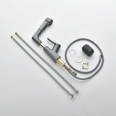 Tavero | Single-Hole Swivel Pull-Out Faucet | OpalDwell OpalDwell