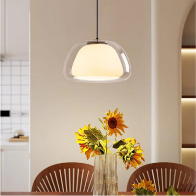 Luminex | Double Glass Dome Pendant Light With Soft Glow - OpalDwell