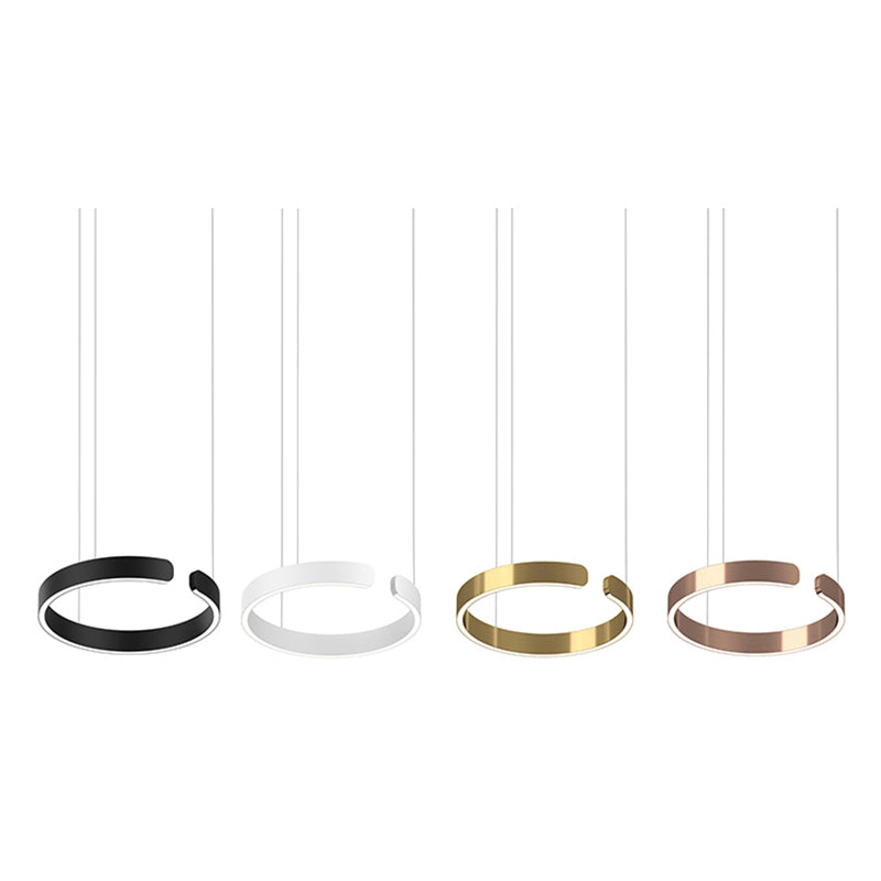 LyraHalo Round LED Pendant Light With Metal Construction For Living And Dining OpalDwell