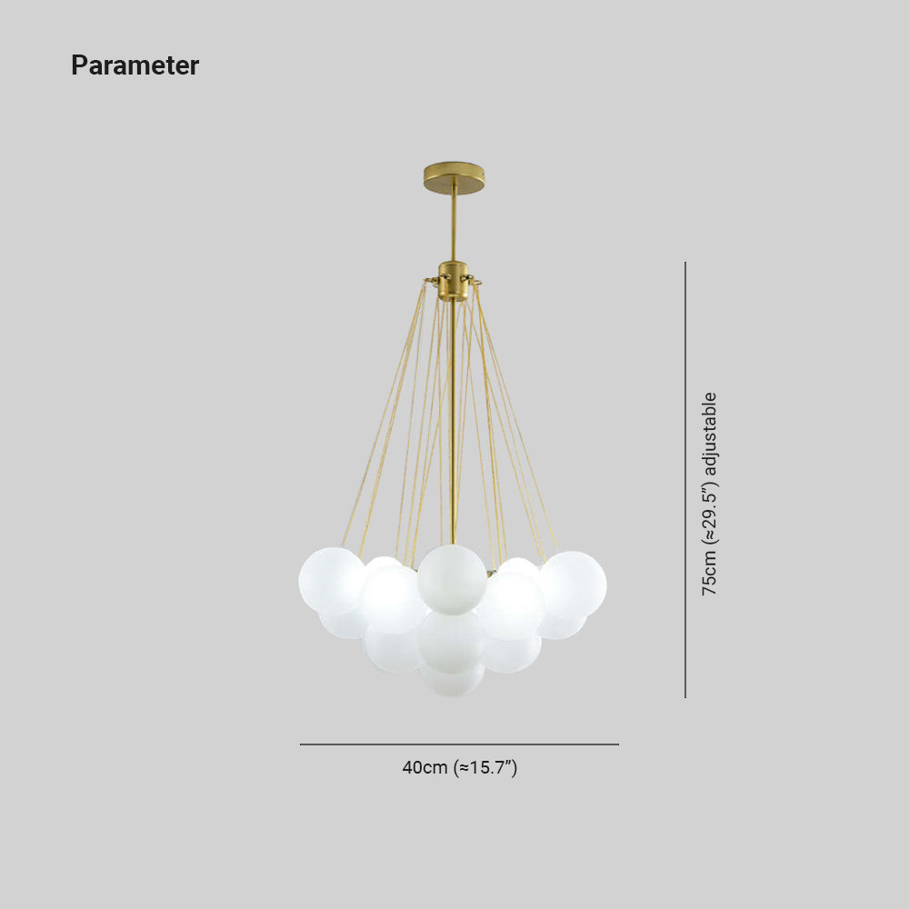 Lumisora Glass and Metal Pendant Light for Living Room - OpalDwell