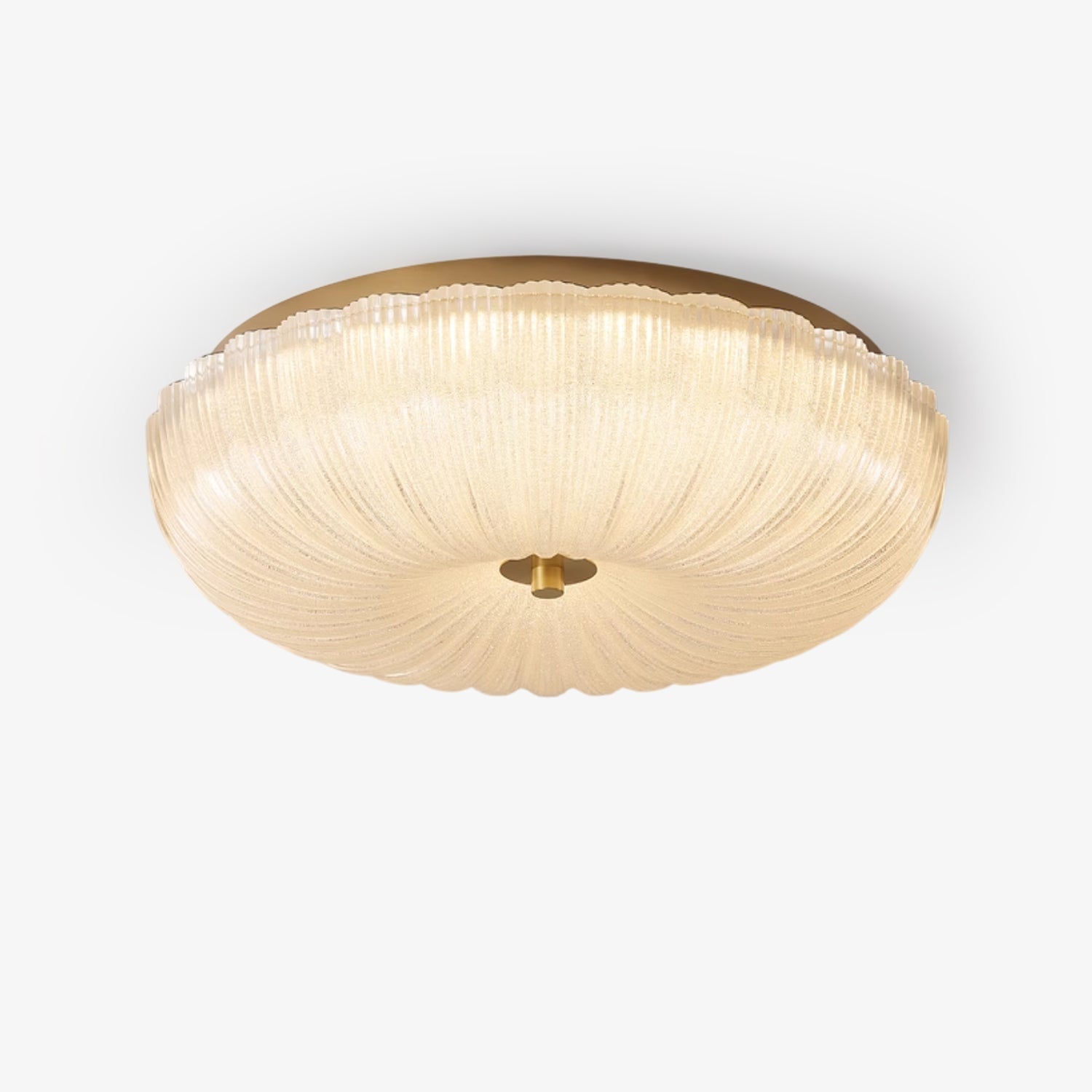 Nyra Ripple Glass Ceiling Light | Sleek Modern Glow OpalDwell