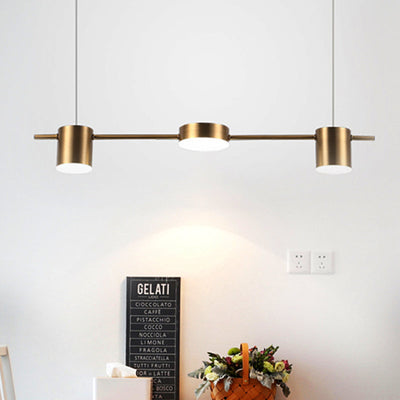 Lyria Drum Pendant Light, Black Gold Finish, 3-5 Lights OpalDwell