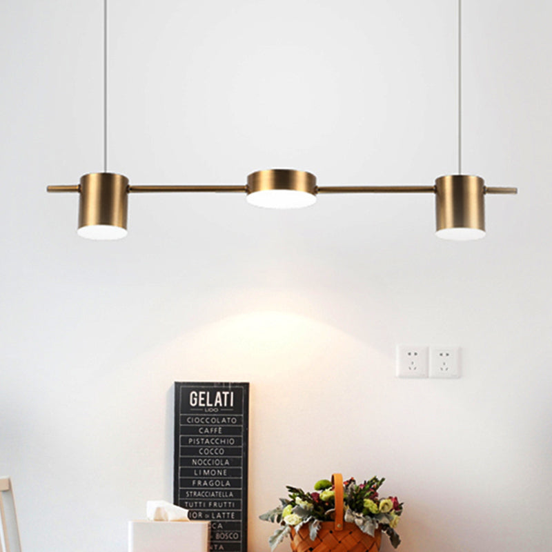 Lyria Drum Pendant Light, Black Gold Finish, 3-5 Lights OpalDwell