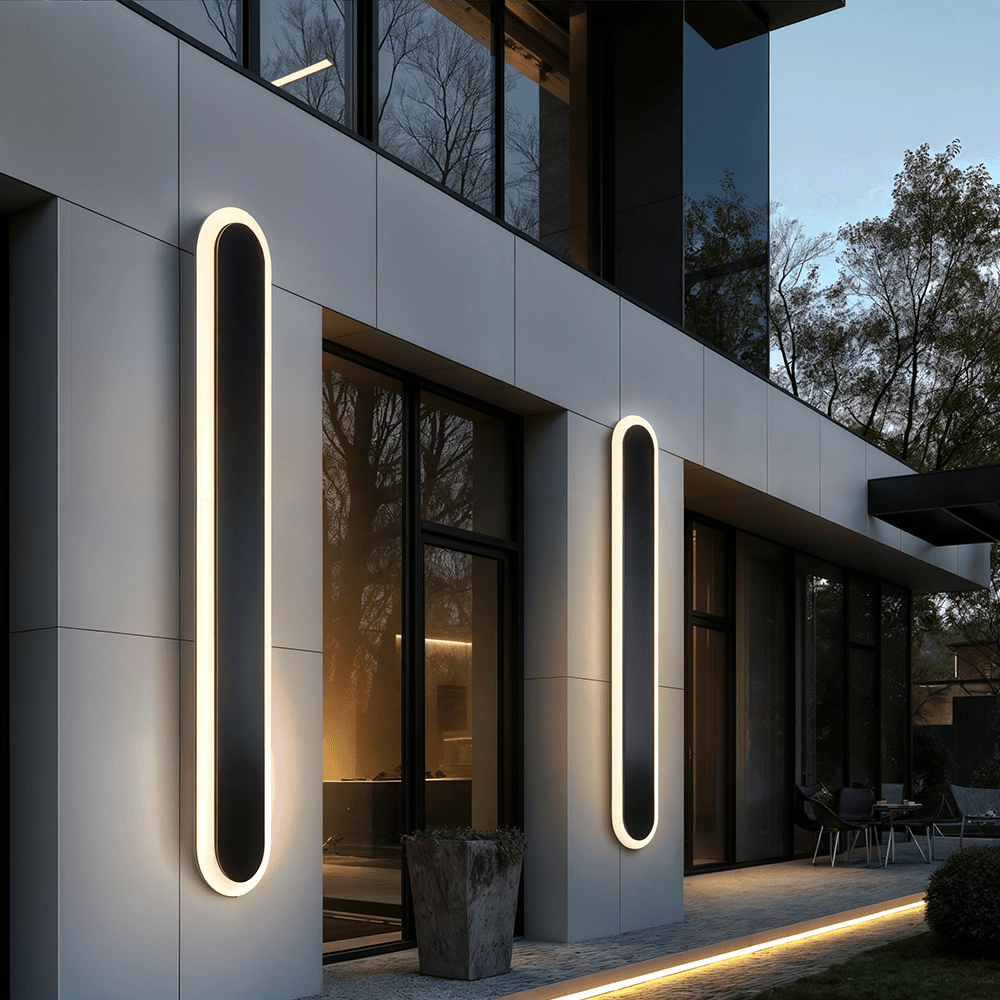 Ravelle Black Outdoor LED Wall Strip Light - OpalDwell