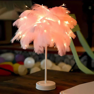 FeatherLuxe Glow Lamp | Soft Ambient Light for Living Rooms - OpalDwell