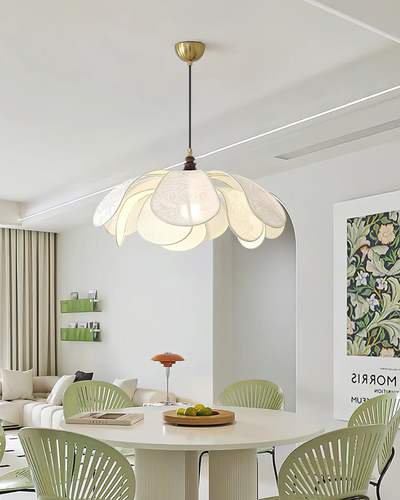 Aurelia Petal Layer Pendant Light With Soft Glow For Bedroom - OpalDwell