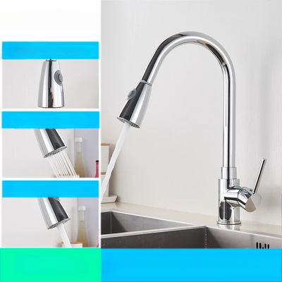 AeroFlex Kitchen Faucet with Flexible Spout Brushed Nickel OpalDwell
