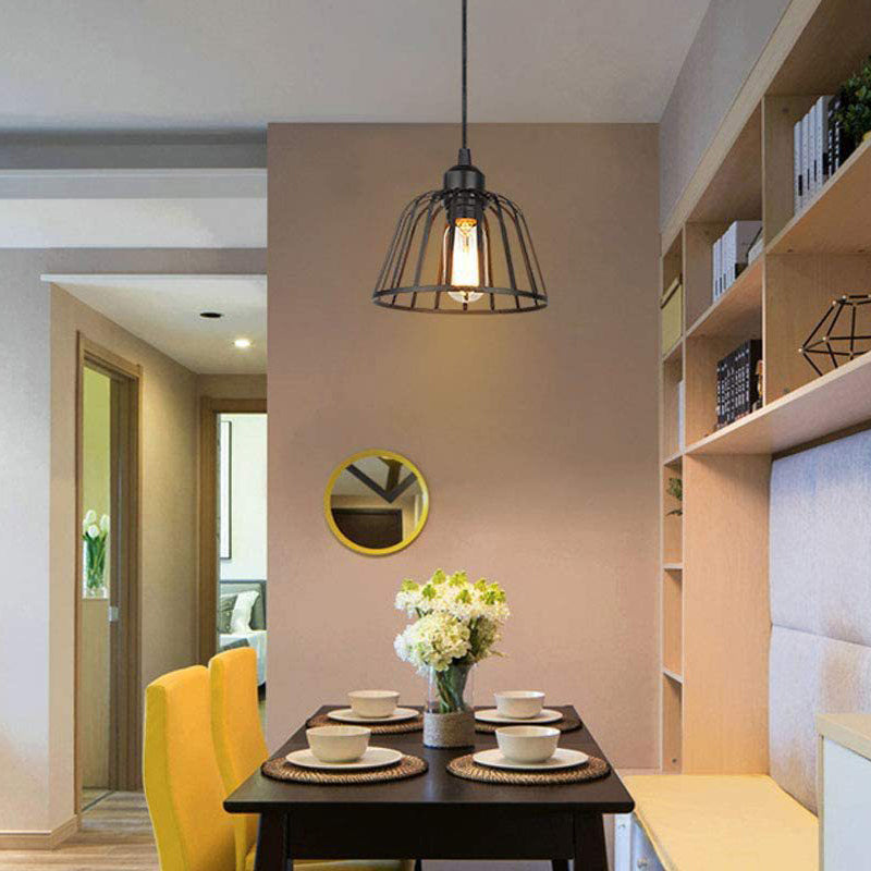 ApexOrb Black Iron Industrial Ceiling Pendant Light - OpalDwell