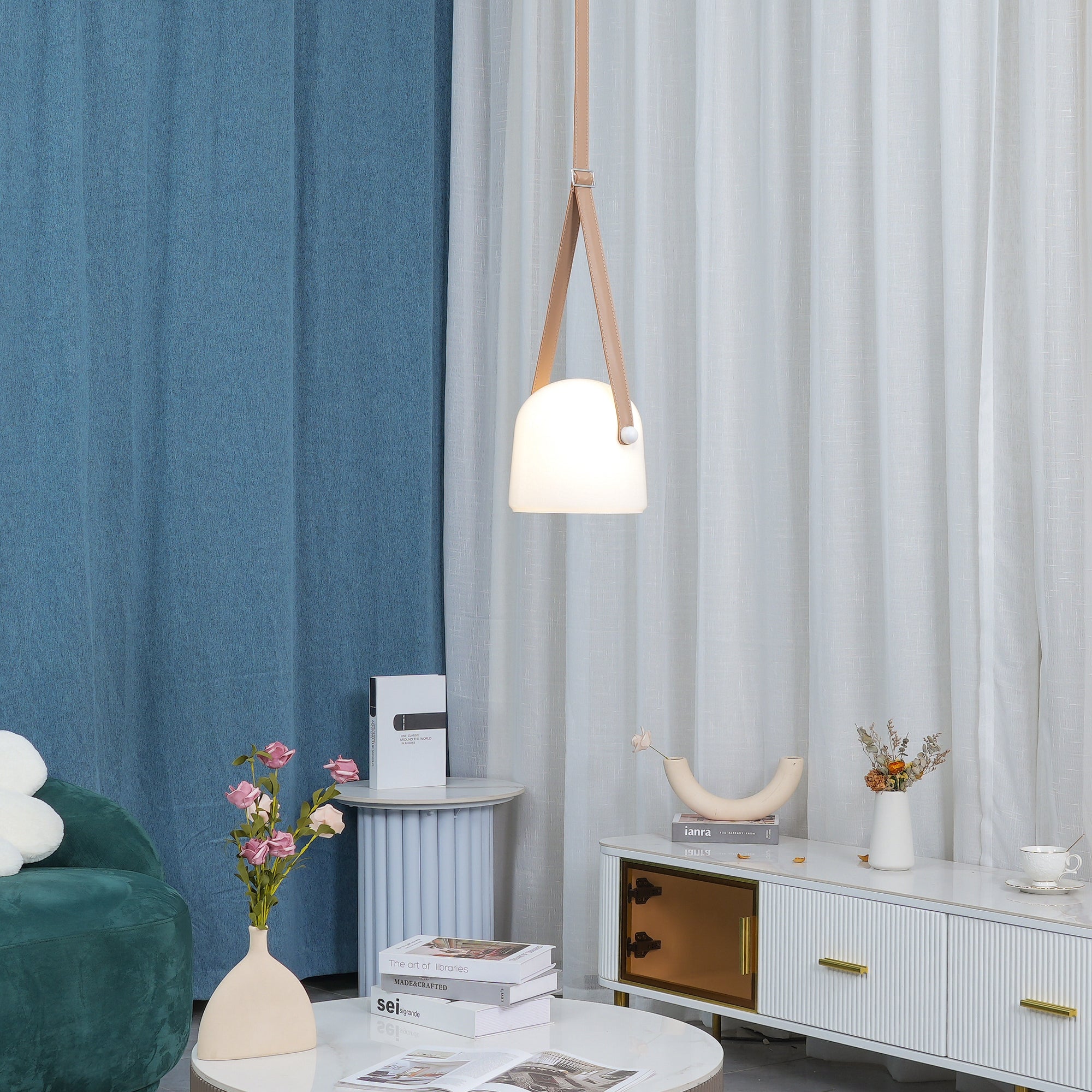 AerisLume | Modern Glass and Metal Pendant Lamp for Homes - OpalDwell