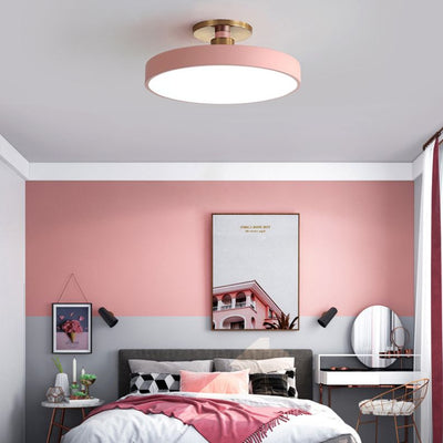 Vesper Flush Mount Ceiling Light Slim Round Fixture - OpalDwell
