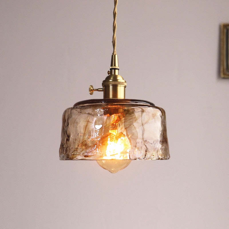 Aurelia Retro LED Pendant Light in Gold Metal Fixture - OpalDwell