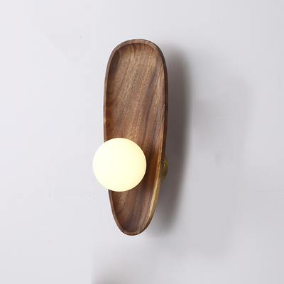 LumiVerde Natural Wood Wall Lamp for Warm Ambience - OpalDwell