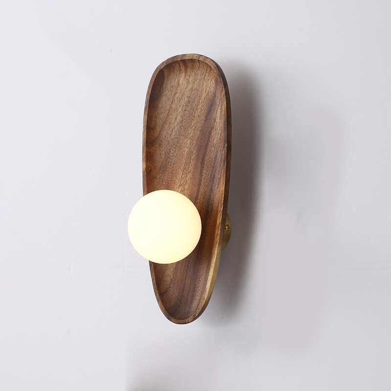 LumiVerde Natural Wood Wall Lamp for Warm Ambience - OpalDwell