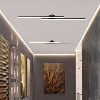 LumenVale Minimalist Aluminum LED Semi Flush Ceiling Light For Living Rooms OpalDwell