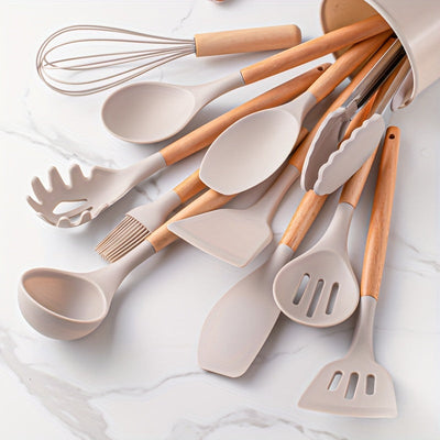CulinaPro | 12-Piece Silicone Cooking Tool Set - OpalDwell
