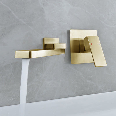 Aureli | Wall-Mounted Single-Handle Bathroom Sink Faucet | OpalDwell OpalDwell