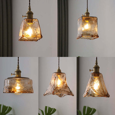 Aurelia Retro LED Pendant Light in Gold Metal Fixture - OpalDwell