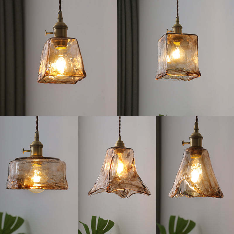 Aurelia Retro LED Pendant Light in Gold Metal Fixture - OpalDwell