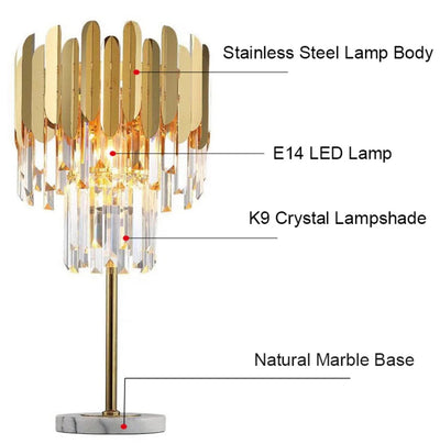 Elyra | Crystal Floor & Table Lamp - OpalDwell