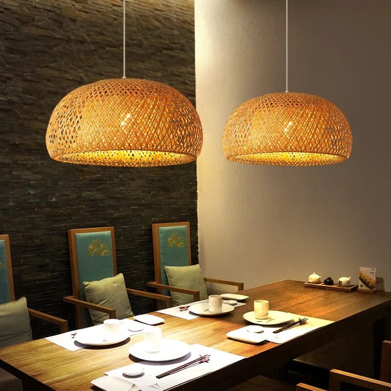 Basket Lampshade in Bamboo - OpalDwell