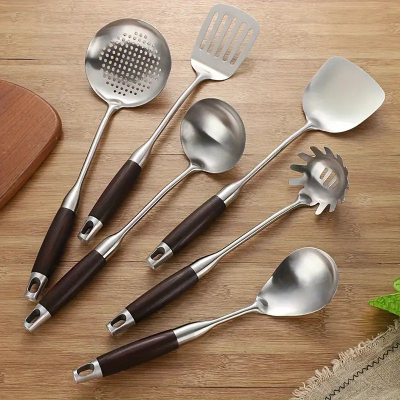 Aurora Gold and Silver Stainless Steel Kitchen Utensils - OpalDwell