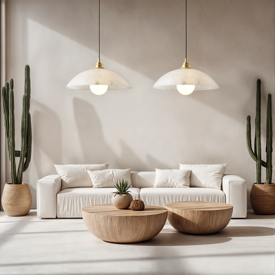 Elara | Alabaster & Marble Hanging Lamps - OpalDwell