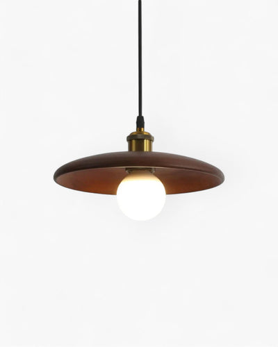 LumaNova Japandi Pendant Light With Slim Wood Shade - OpalDwell