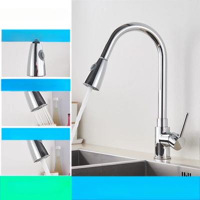 AeroFlex Kitchen Faucet with Flexible Spout Brushed Nickel OpalDwell