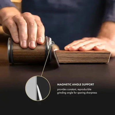 EdgeFlow Dual Grit Rolling Knife Sharpener for Kitchen Restores Sharp Blades - OpalDwell