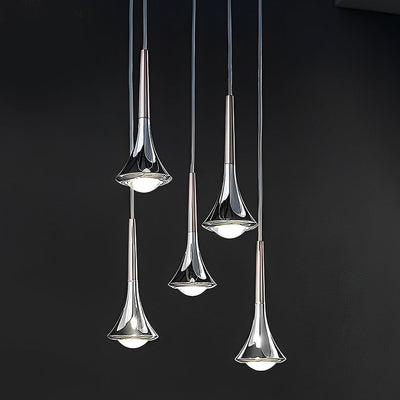 LumenAria Water Drop LED Nordic Stair Pendant Light OpalDwell