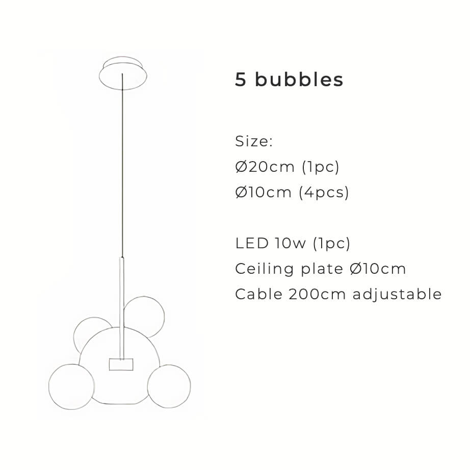 Nordic Snowball Glass Chandelier With Matte Or Clear Orbs - OpalDwell