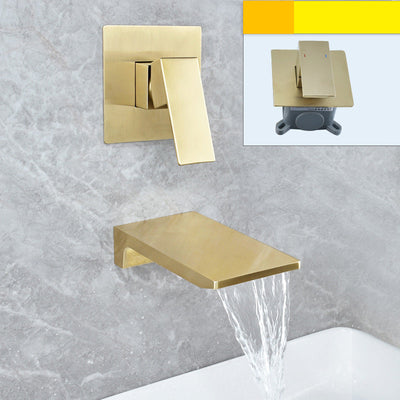 Cascade | Wall-Mounted Single-Handle Waterfall Bathroom Faucet | OpalDwell OpalDwell