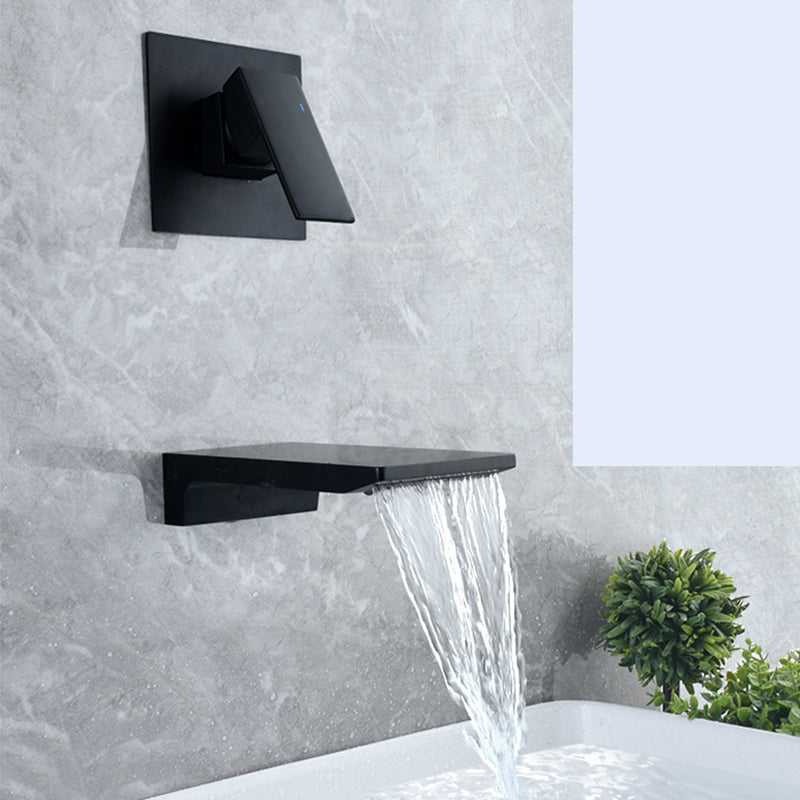 Cascade | Wall-Mounted Single-Handle Waterfall Bathroom Faucet | OpalDwell OpalDwell