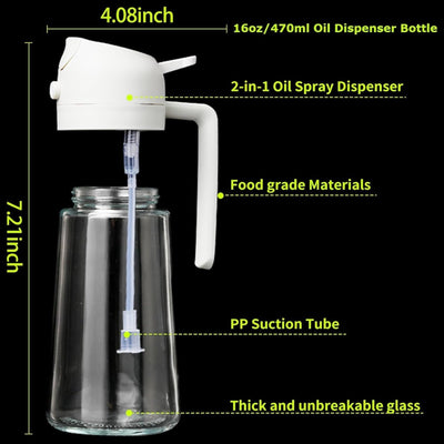 Culina Dual-Action Kitchen Oil Sprayer And Dispenser Bottle - OpalDwell