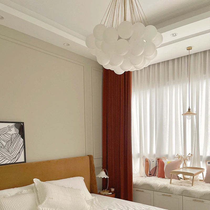 Lumisora Glass and Metal Pendant Light for Living Room - OpalDwell