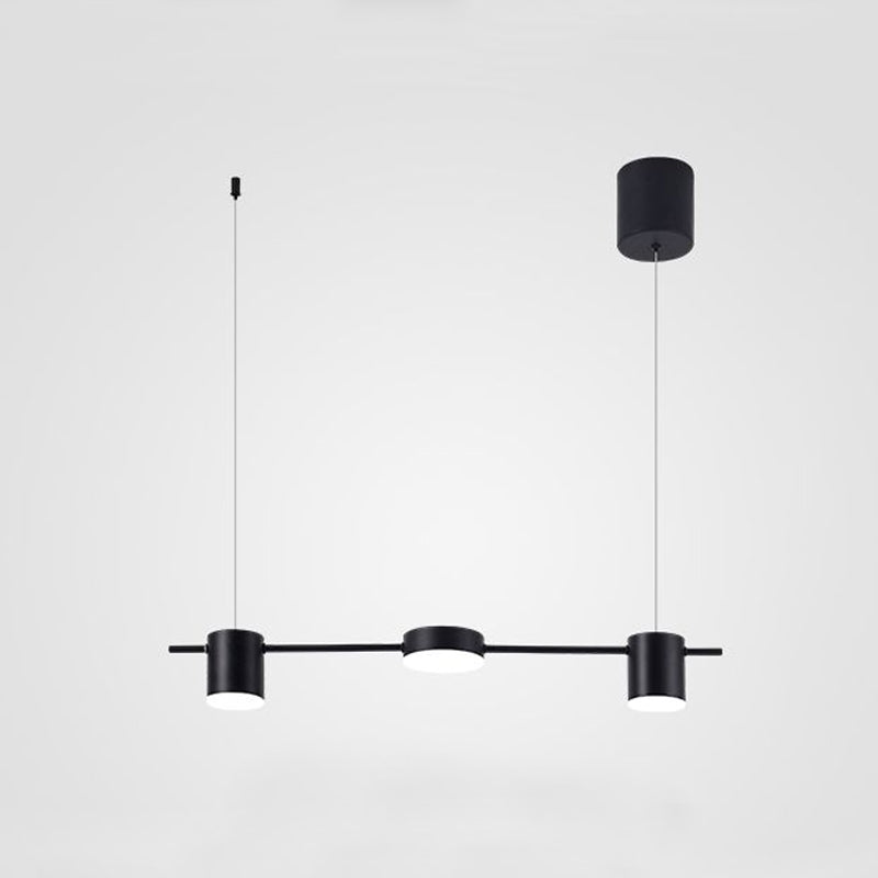 Lyria Drum Pendant Light, Black Gold Finish, 3-5 Lights OpalDwell