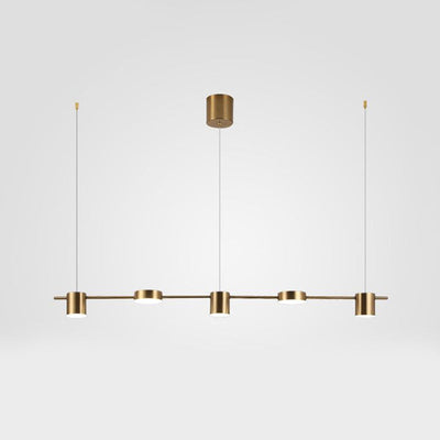 Lyria Drum Pendant Light, Black Gold Finish, 3-5 Lights OpalDwell