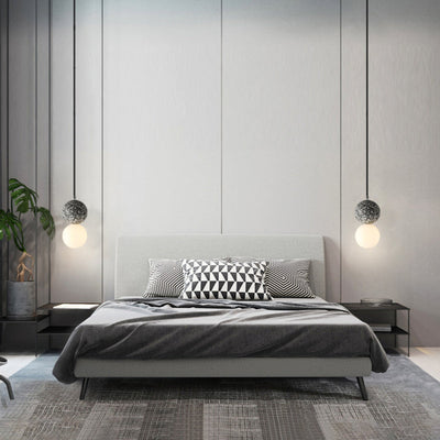 AureliaHalo Glass LED Pendant Light with Modern Glow - OpalDwell