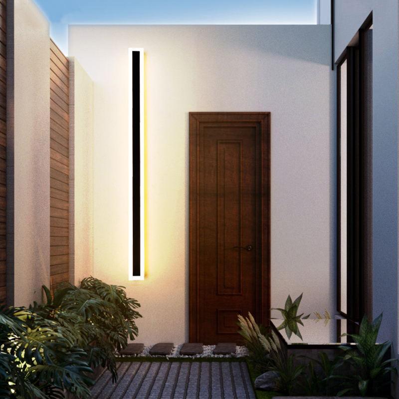 Frostline Linear Outdoor Wall Lamp with Acrylic Pane - OpalDwell