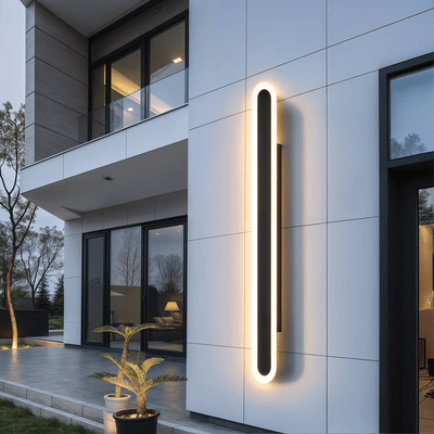 Ravelle Black Outdoor LED Wall Strip Light - OpalDwell