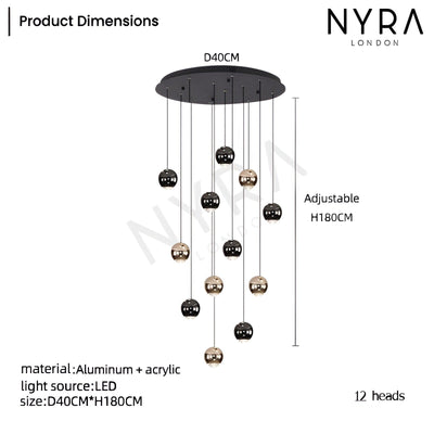 Avella Raindrop Glass Chandelier - OpalDwell