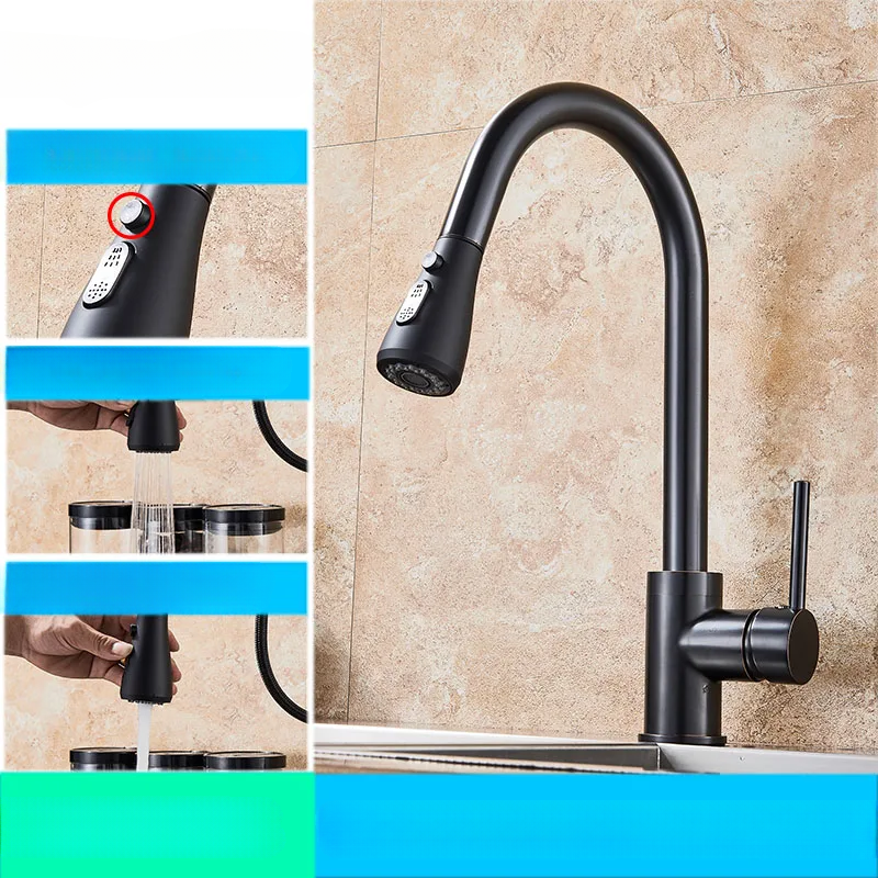 AeroFlex Kitchen Faucet with Flexible Spout Brushed Nickel OpalDwell