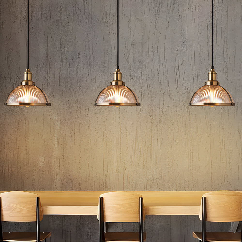 AuraLuxe Vintage Striped Chandelier For Elegant Dining - OpalDwell