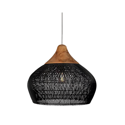 Asterra Handwoven Rattan Pendant Light Boho Ceiling - OpalDwell