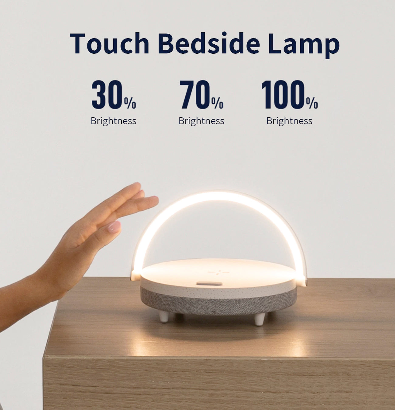 LumaNova 4 In 1 Bedside Lamp With Wireless Charging And Bluetooth Speaker - OpalDwell